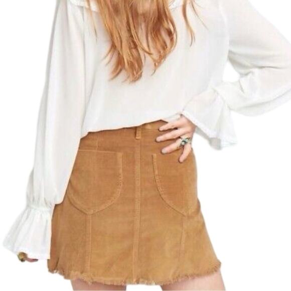 Show Me Your Mumu Sedona Mini Skirt Stretch Corduroy Hazelnut size M  $128 - Picture 7 of 17